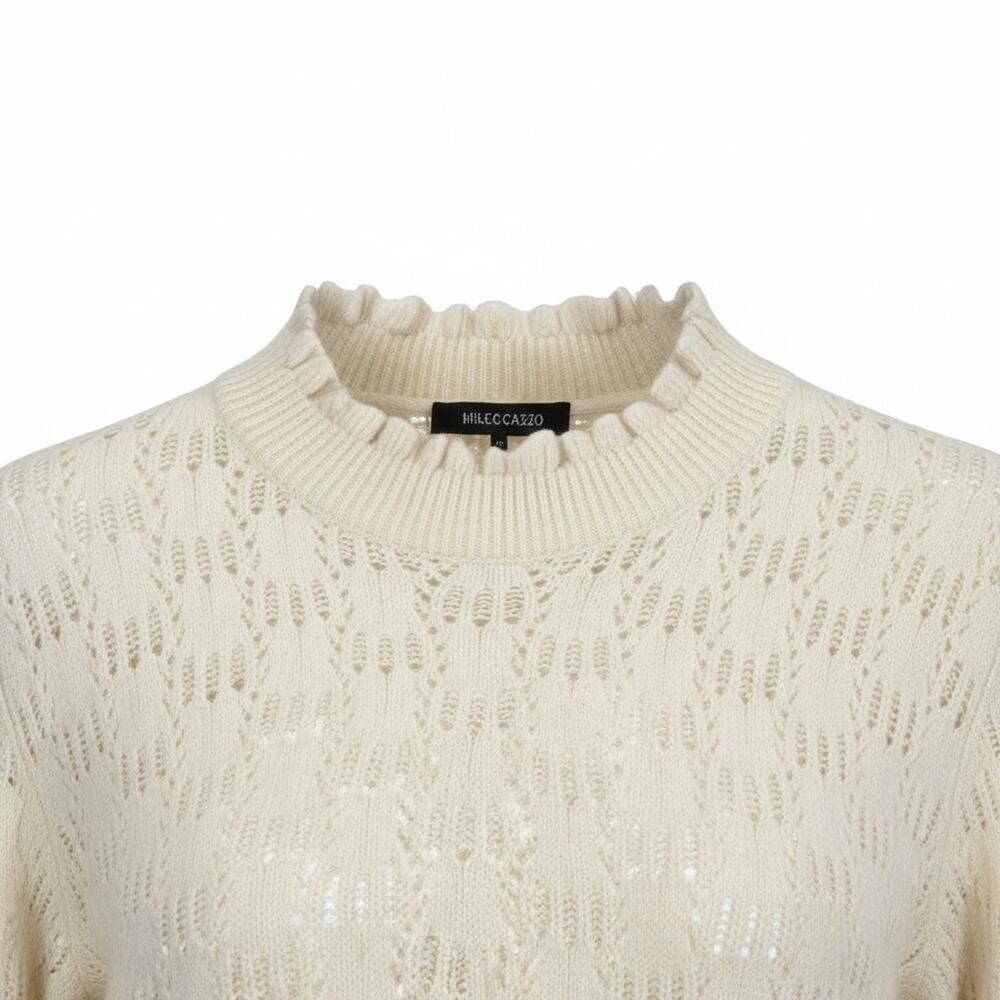 NWT Soya Concept Cream Long Sleeve Round Neck Long Sweater #1775 Size XL - Picture 4 of 13